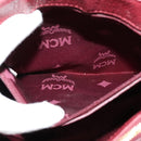 MCM Studs Hand Bag Leather 2way Bordeaux Gold Auth 129455-20