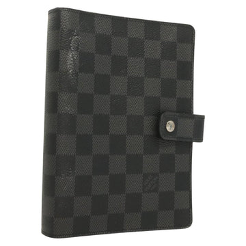 LOUIS VUITTON Damier Graphite Agenda MM Day Planner Cover R20242 LV Auth 129464