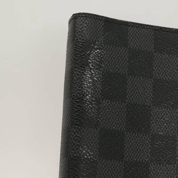 LOUIS VUITTON Damier Graphite Agenda MM Day Planner Cover R20242 LV Auth 129464