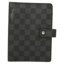 LOUIS VUITTON Damier Graphite Agenda MM Day Planner Cover R20242 LV Auth 129464-13