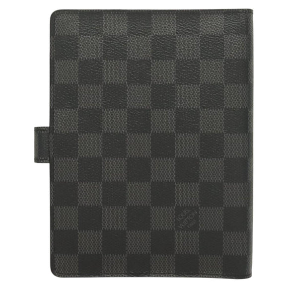 LOUIS VUITTON Damier Graphite Agenda MM Day Planner Cover R20242 LV Auth 129464