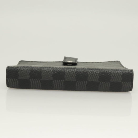 LOUIS VUITTON Damier Graphite Agenda MM Day Planner Cover R20242 LV Auth 129464