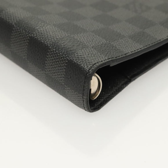 LOUIS VUITTON Damier Graphite Agenda MM Day Planner Cover R20242 LV Auth 129464