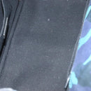 PRADA Canapa MM Hand Bag Canvas Blue Silver Camouflage Auth 129470-16