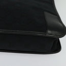 GUCCI GG Canvas Shoulder Bag Black Silver 001 4205 Auth 129471-14