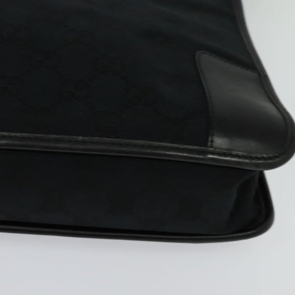 GUCCI GG Canvas Shoulder Bag Black Silver 001 4205 Auth 129471