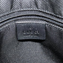 GUCCI GG Canvas Shoulder Bag Black Silver 001 4205 Auth 129471-17