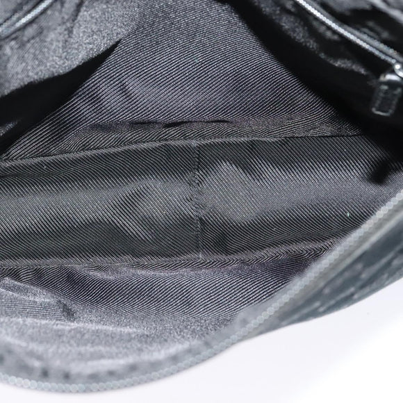 GUCCI GG Canvas Shoulder Bag Black Silver 001 4205 Auth 129471