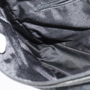 GUCCI GG Canvas Shoulder Bag Black Silver 001 4205 Auth 129471-19