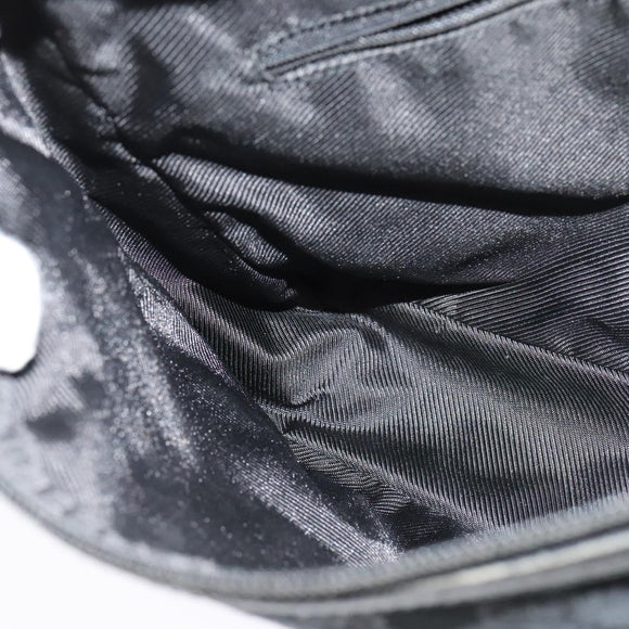 GUCCI GG Canvas Shoulder Bag Black Silver 001 4205 Auth 129471