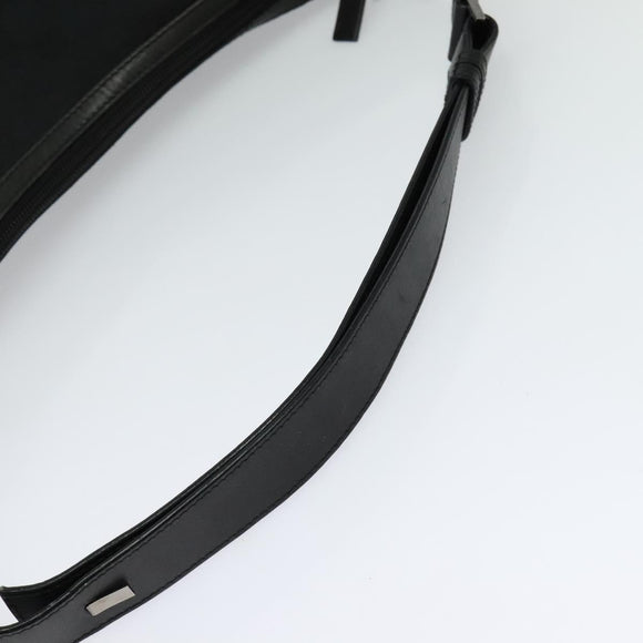 GUCCI GG Canvas Shoulder Bag Black Silver 001 4205 Auth 129471