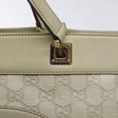 GUCCI GG Canvas Guccissima Tote Bag Leather White Gold 145993 Auth 129473-14