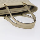 GUCCI GG Canvas Guccissima Tote Bag Leather White Gold 145993 Auth 129473-7