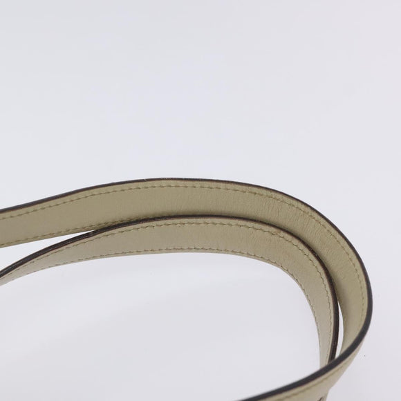 GUCCI GG Canvas Guccissima Tragetasche Leder Weiß Gold 145993 Auth 129473