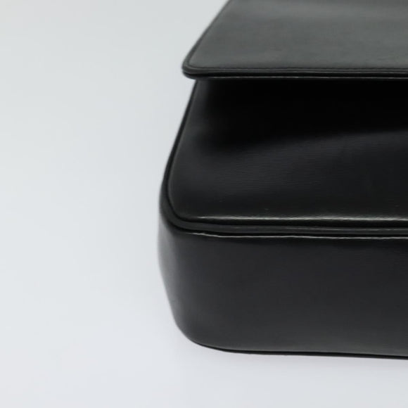 Christian Dior Shoulder Bag Leather Black Gold Auth 129475