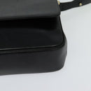 Christian Dior Shoulder Bag Leather Black Gold Auth 129475-15