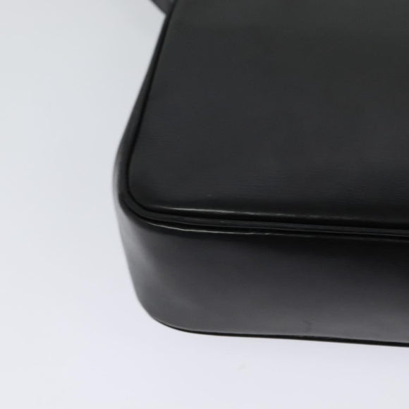 Christian Dior Shoulder Bag Leather Black Gold Auth 129475