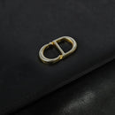 Christian Dior Shoulder Bag Leather Black Gold Auth 129475-18