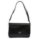 Christian Dior Shoulder Bag Leather Black Gold Auth 129475-13