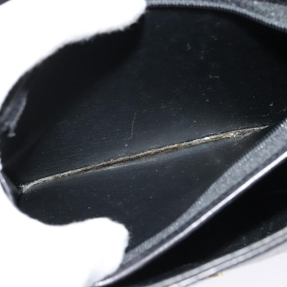 Christian Dior Shoulder Bag Leather Black Gold Auth 129475