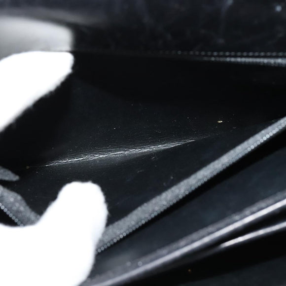 Christian Dior Shoulder Bag Leather Black Gold Auth 129475