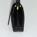 Christian Dior Shoulder Bag Leather Black Gold Auth 129475-4