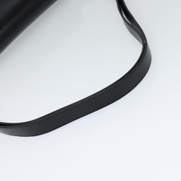 Christian Dior Shoulder Bag Leather Black Gold Auth 129475