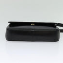 Christian Dior Shoulder Bag Leather Black Gold Auth 129475-5