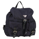 PRADA Backpack Nylon Purple Silver Auth 129478V-1