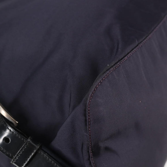 PRADA Backpack Nylon Purple Silver Auth 129478V