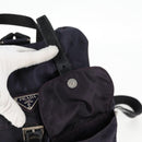 PRADA Backpack Nylon Purple Silver Auth 129478V-17