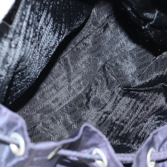 PRADA Backpack Nylon Purple Silver Auth 129478V