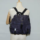 PRADA Backpack Nylon Purple Silver Auth 129478V-29