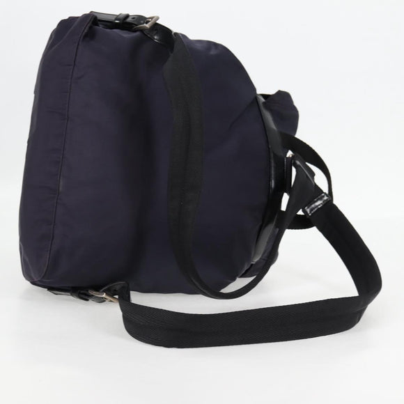 PRADA Backpack Nylon Purple Silver Auth 129478V