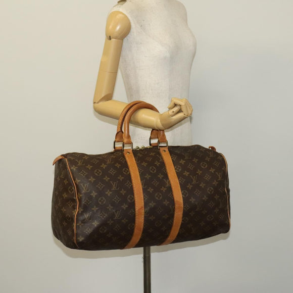 LOUIS VUITTON Monogram Keepall 45 Boston Bag M41428 LV Auth 129483
