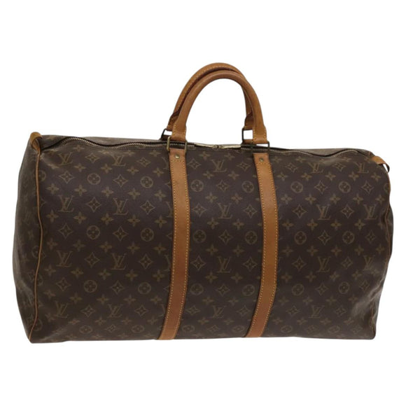 LOUIS VUITTON Monogram Keepall 55 Boston Bag M41424 LV Auth 129501