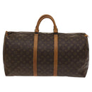LOUIS VUITTON Monogram Keepall 55 Boston Bag M41424 LV Auth 129501-2