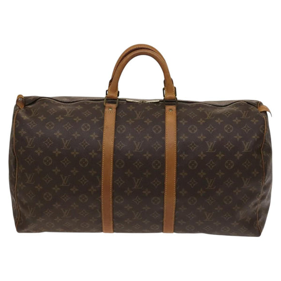 LOUIS VUITTON Monogram Keepall 55 Boston Bag M41424 LV Auth 129501