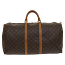 LOUIS VUITTON Monogram Keepall 55 Boston Bag M41424 LV Auth 129501-3