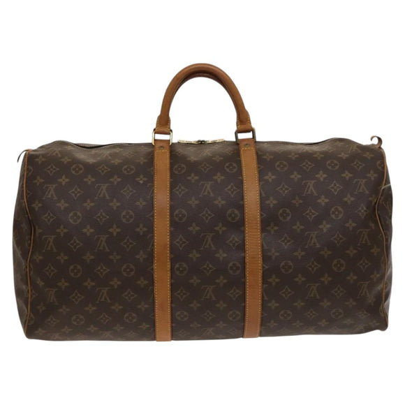 LOUIS VUITTON Monogram Keepall 55 Boston Bag M41424 LV Auth 129501