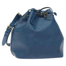 LOUIS VUITTON Epi Petit Noe Shoulder Bag Blue M44105 LV Auth 129502-1