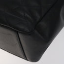 CHANEL Matelasse COCO Mark Chain Hand Bag Lamb Skin Black Gold CC Auth 129531V-9