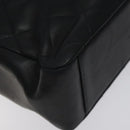 CHANEL Matelasse COCO Mark Chain Hand Bag Lamb Skin Black Gold CC Auth 129531V-14