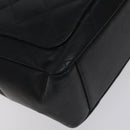 CHANEL Matelasse COCO Mark Chain Hand Bag Lamb Skin Black Gold CC Auth 129531V-16