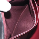 CHANEL Matelasse COCO Mark Chain Hand Bag Lamb Skin Black Gold CC Auth 129531V-21