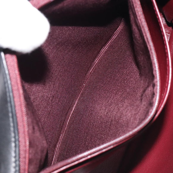 CHANEL Matelasse COCO Mark Chain Hand Bag Lamb Skin Black Gold CC Auth 129531V