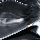 CELINE Shoulder Bag Leather Black Gold Auth 129540-18