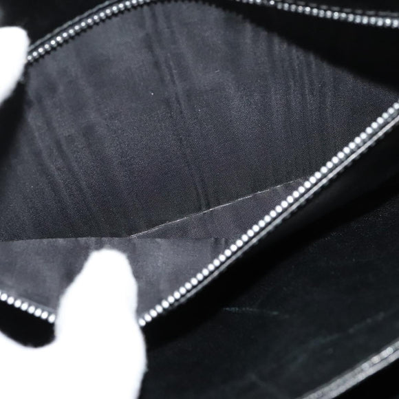 CELINE Shoulder Bag Leather Black Gold Auth 129540