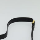 CELINE Shoulder Bag Leather Black Gold Auth 129540-8