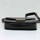 CELINE Shoulder Bag Leather Black Gold Auth 129540-9